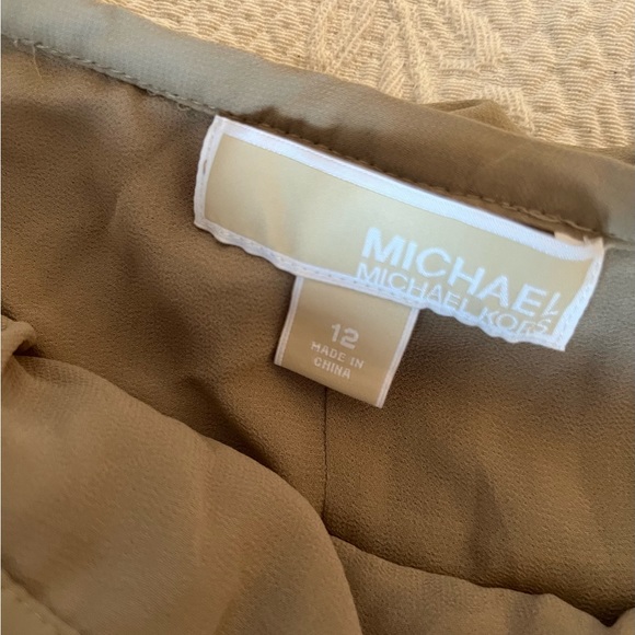 Michael Kors ruffle pleats pleated ruffles skirt nude beige khaki spring summer - Picture 6 of 7